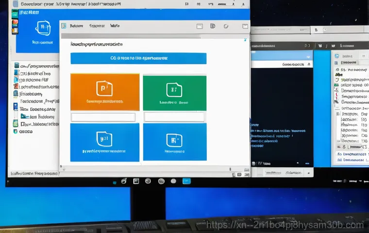 필동 프로그램응답없음 - **Prompt 2: Troubleshooting with Task Manager - Software Conflict**
    A close-up shot focusing on ...