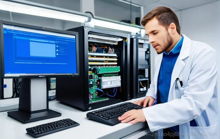 산천동 IRQL_NOT_LESS_OR_EQUAL - **Image Prompt: Hands-On Hardware Troubleshooting**
    "A person with rolled-up sleeves is intently...