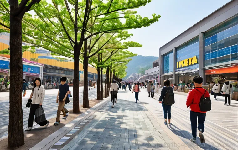 광명동 STATUS_PRIVILEGED_INSTRUCTION - **"A bustling, futuristic transit hub in Gwangmyeong-dong, illustrating the quadruple subway station...