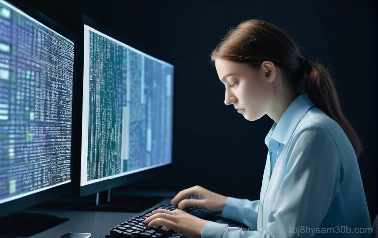 온수동 STATUS_KERNEL_STACK_CORRUPTION - **Image Prompt 2: Troubleshooting a Blue Screen**
    A focused individual, wearing neat, practical ...