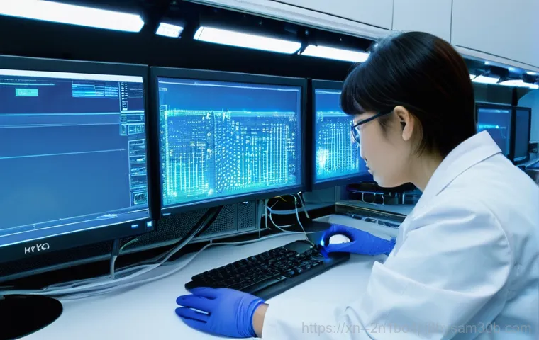 노량진 NAS출장방문수리점 - **Prompt:** A professional East Asian female technician in her early 30s, wearing a clean, branded c...