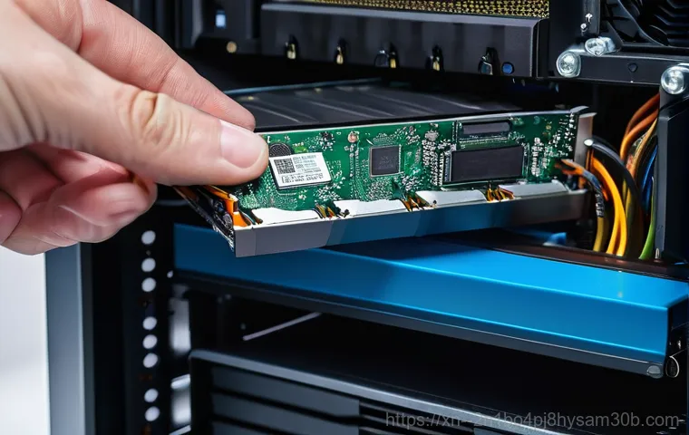 상도동 HDD조립 및 교체수리 - A skilled computer technician's hands carefully replacing a 1TB HDD with a new 2TB SSD in an open la...