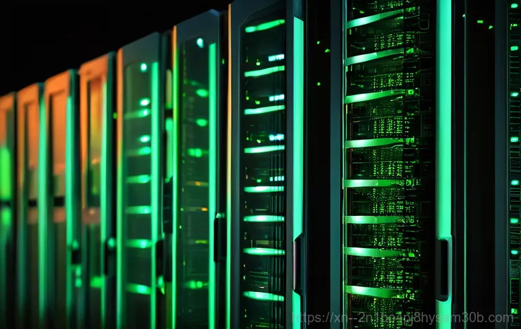 오쇠동 centos재설치 포맷  초기화 - **Prompt:** A minimalist, futuristic server room bathed in soft, ethereal blue light. A single, slee...