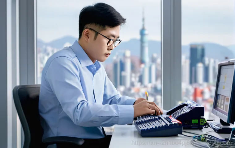 명동 NAS출장방문수리점 - **Prompt 1: The Agony of Data Loss**
    "A young professional, appearing deeply stressed and on the...
