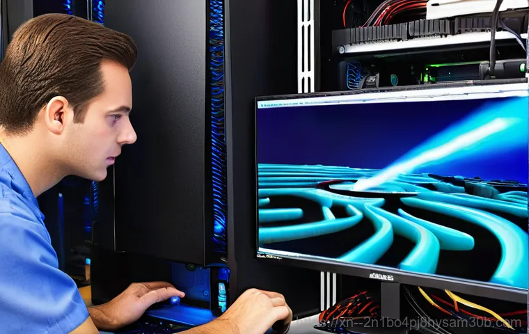 원신동 신호없음 - **Prompt:** A focused individual with a gentle expression is carefully re-seating a graphics card in...