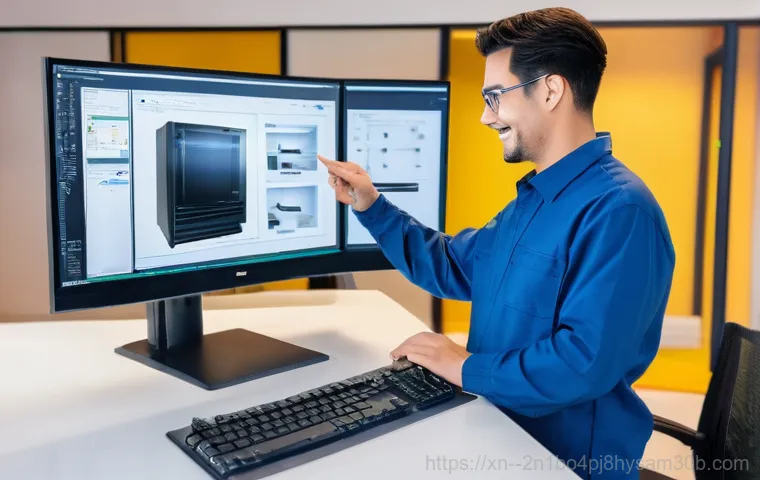 산천동 출장방문윈도우 windows 설치 - **Prompt 1: On-site Convenience and Efficiency**
    A professional computer technician, wearing a n...