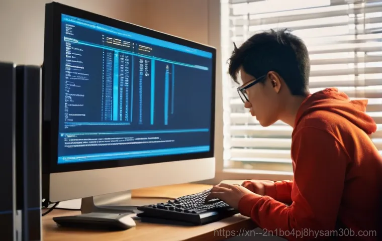 선유동 SYSTEM_LICENSE_VIOLATION - **Prompt 2: Troubleshooting the Tech Dilemma**
    A focused shot of a person (young adult, casually...