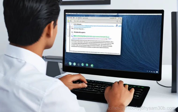 중부면 f4키 누르라고 할때 - A focused young professional, dressed in smart casual attire, is working diligently on a laptop in a...