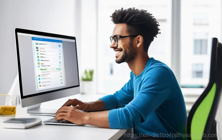 을지로 STATUS_KERNEL_DATA_CORRUPTION - A person, mid-20s, wearing smart-casual attire, sitting at a desk and intently examining a laptop sc...