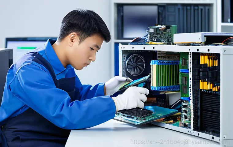 대치동 컴퓨터멈춤 - **Image Prompt 2: Internal PC Overheating and Software Glitch**
    *   **Description:** A cross-sec...