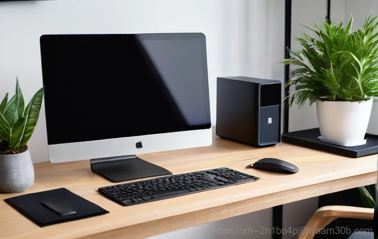 권농동 STATUS_KERNEL_POWER_FAILURE - **Image Prompt:** A clean, brightly lit workstation where a person, wearing a simple t-shirt and saf...