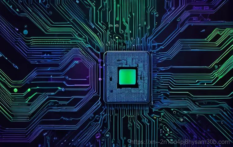 필운동 KERNEL_STACK_INPAGE_ERROR - **Image Prompt 2: Hardware Under Scrutiny**
    An intricately detailed shot inside an open desktop ...