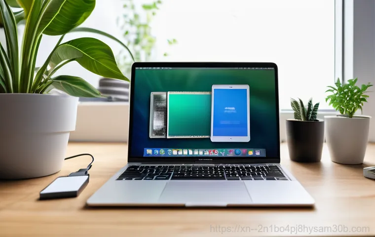 잠실동 맥윈도우 부트캠프_bootcamp 재설치 포맷  초기화 - **Prompt: MacBook User Facing a Blue Screen Error on Boot Camp Windows**
    A young adult, with a l...