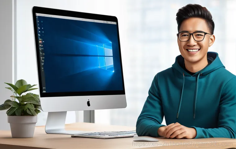 잠실동 맥윈도우 부트캠프_bootcamp 재설치 포맷  초기화 - **Prompt: Diligent Data Backup Before MacBook Boot Camp Reinstallation**
    A focused person, weari...