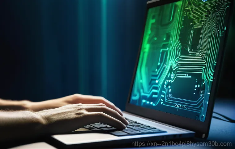 양화동 SYSTEM_THREAD_EXCEPTION_NOT_HANDLED - A close-up shot of a pair of hands carefully handling a graphic card (like a GeForce GTX 1060) and a...
