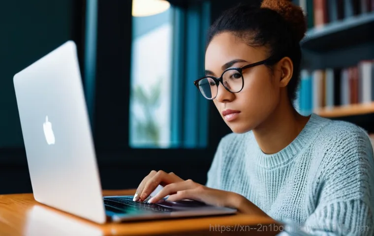 중계동 STATUS_INVALID_PAGE - A young adult (gender-neutral, perhaps East Asian descent) sits at a clean, well-organized desk in a...