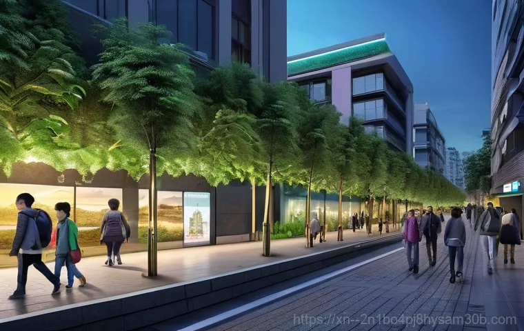 석관동 UDFS_FILE_SYSTEM - **Prompt: "An interior shot of a community hub in Seokgwan-dong, designed with transparent, interact...