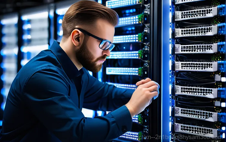 문봉동 server출장방문수리점 - A professional male computer technician, wearing a clean uniform shirt with a company logo and a too...
