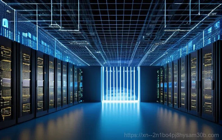주교동 STATUS_KERNEL_MODULE_ACCESS_DENIED - A vibrant, futuristic digital ecosystem representing a computer's kernel and its modules. At the cor...