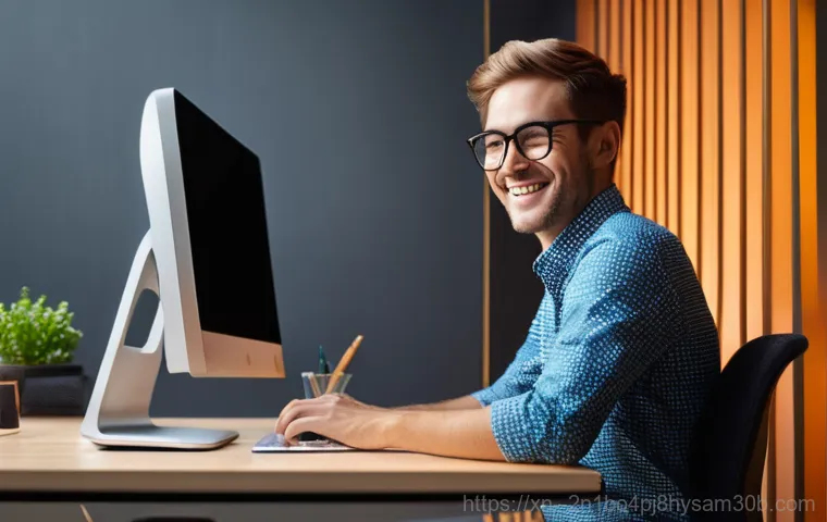 수유동 윈도우10 windows10 재설치 포맷  초기화 - **Prompt 2:** A focused person, gender-neutral, is seated at a well-lit, modern desk, intently watch...