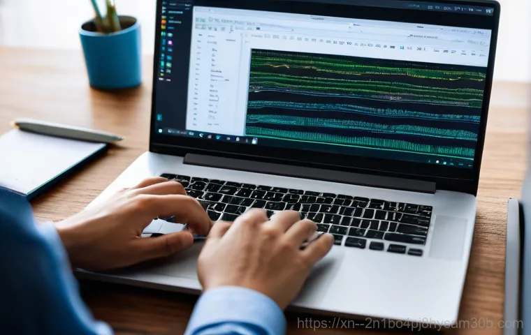 월계동 STATUS_MEMORY_ACCESS_DENIED - A young professional sits at a desk in a dimly lit home office, their face illuminated by the stark ...