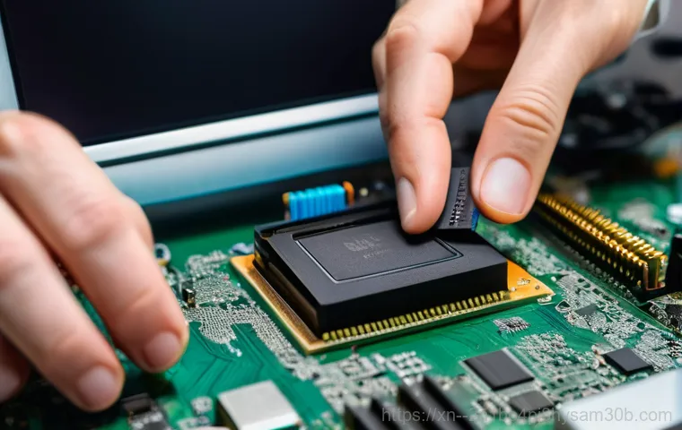 염창동 STATUS_KERNEL_APC_PENDING - A close-up shot of a person's frustrated face, looking directly at a computer screen displaying a vi...