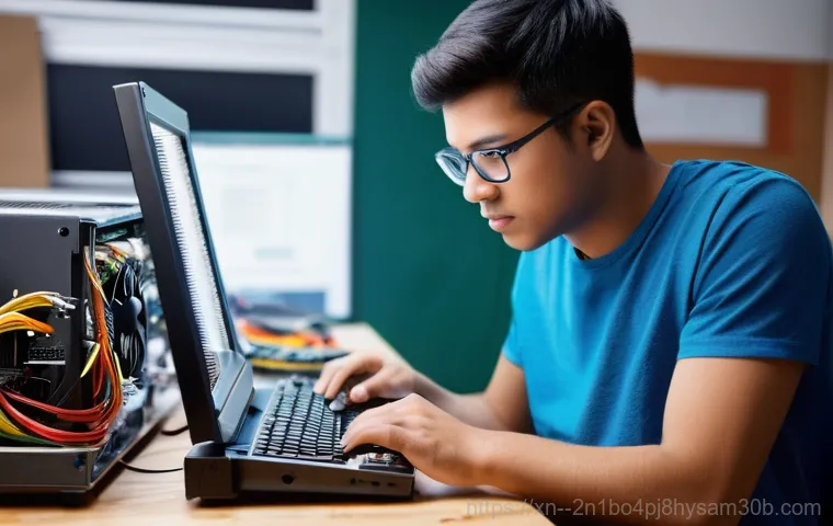 신월동 부팅안됨 - **Unexpected Computer Blackout: A Moment of Panic**
    A young adult, perhaps a student or office w...