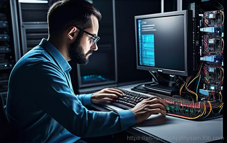 서빙고동 MACHINE_CHECK_EXCEPTION - **Prompt 1: Sudden Blue Screen Panic**
    A person in their late 20s, fully clothed in casual attir...