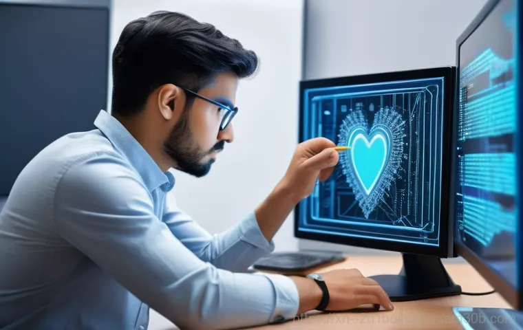 상일동 STATUS_KERNEL_MODULE_NOT_FOUND - A person, appearing frustrated and slightly distressed, sits in front of a computer monitor displayi...