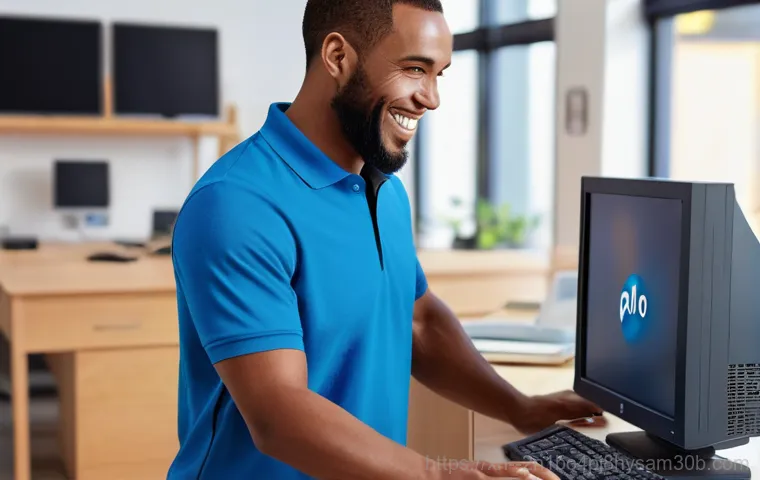 연건동 BOOTMGR is missing - An adult individual, wearing glasses and a simple top, intently focused on a laptop screen displayin...