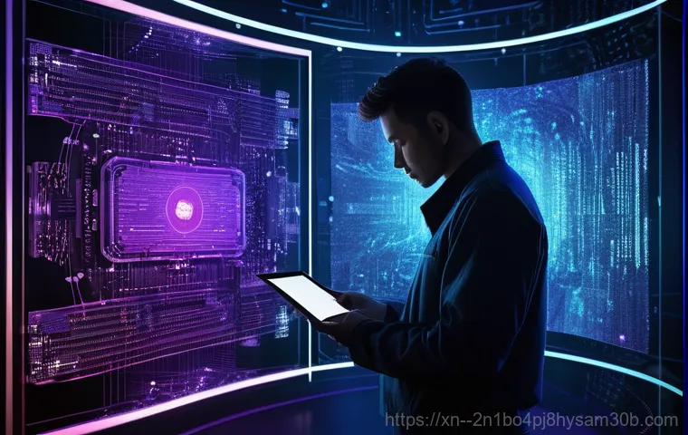다동 STATUS_KERNEL_PERMISSION_DENIED - A male developer in his late 20s, with short, messy hair and wearing a comfortable hoodie, sits inte...