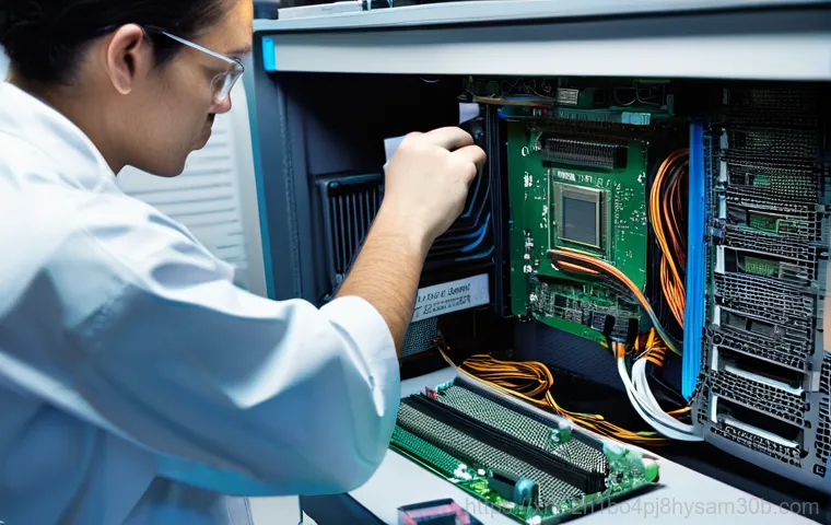 부암동 THREAD_STUCK_IN_DEVICE_DRIVER - **Prompt:** A determined individual, wearing a casual long-sleeved shirt, is focused on troubleshoot...