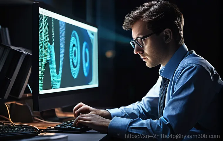 대신동 SOFTWARE_EXCEPTION - **Prompt 1: The Frustration of a Software Exception**
    "A young adult, male or female, sits at a ...