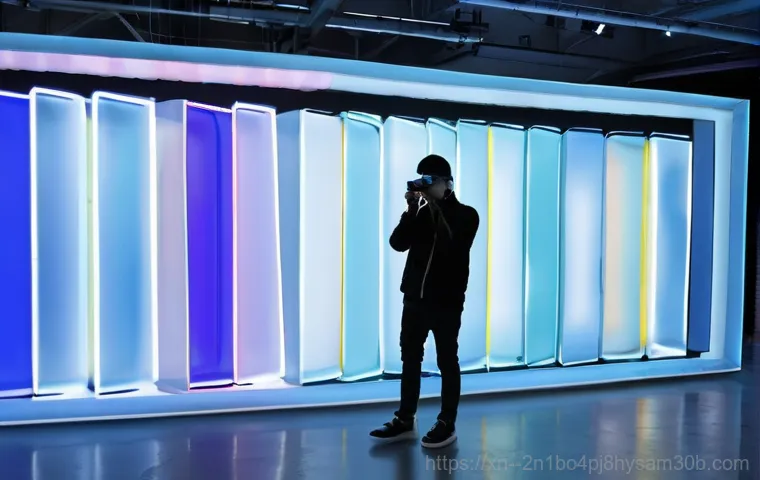연남동 REGISTRY_ERROR - **Immersive Media Art Interaction:** An interior view of the 'REGISTRY_ERROR' exhibition, focusing o...