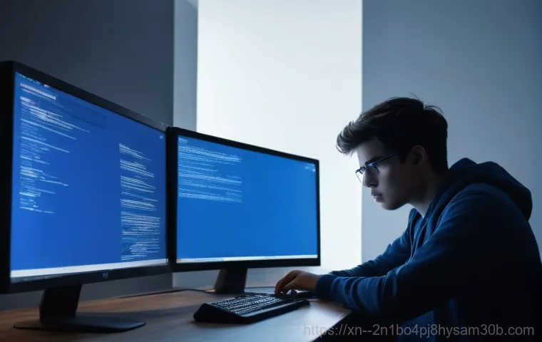 인수동 PAGE_FAULT_IN_NONPAGED_AREA - Image Prompt 1: The Frustrated User and the Blue Screen of Death**