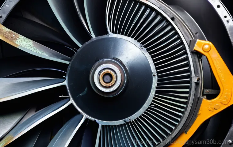 삼동 팬돌다 멈춤 - **Industrial Fan Electrical Fault Diagnosis**
    A realistic, medium shot of a large industrial exh...