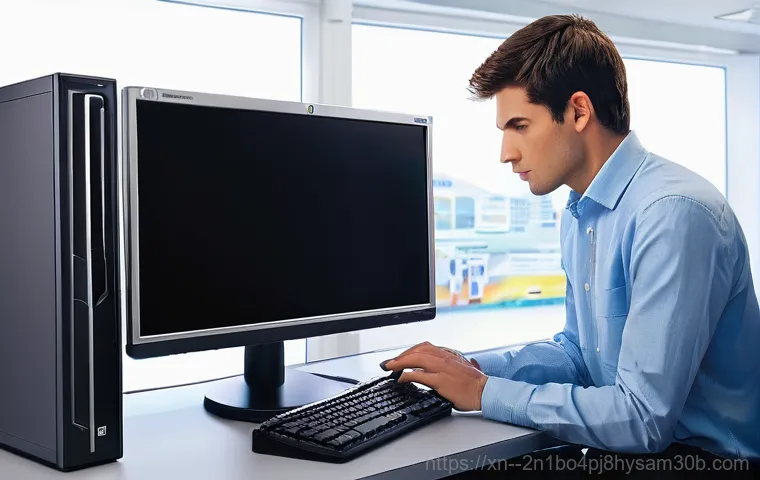 황학동 STATUS_KERNEL_THREAD_FAILURE - **Prompt 1: Blue Screen Frustration**
    A young adult, looking visibly stressed and frustrated, si...