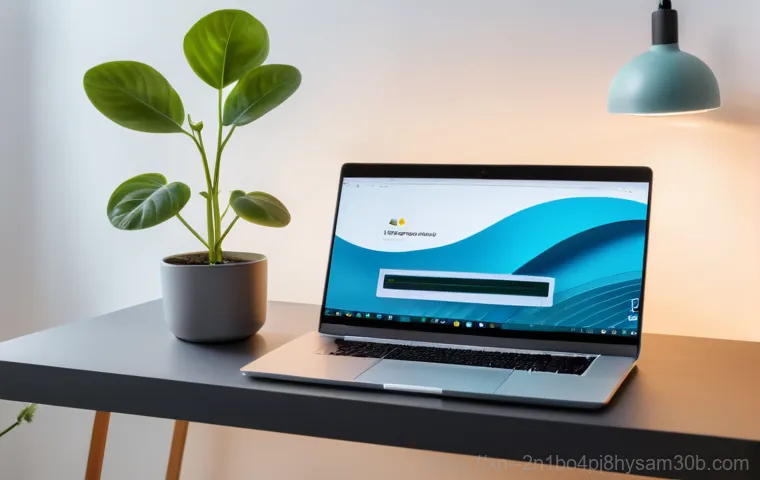 궁정동 윈도우11 windows11 재설치 포맷  초기화 - **Prompt:** A person, calmly and confidently, is shown interacting with a sleek, open laptop. The la...