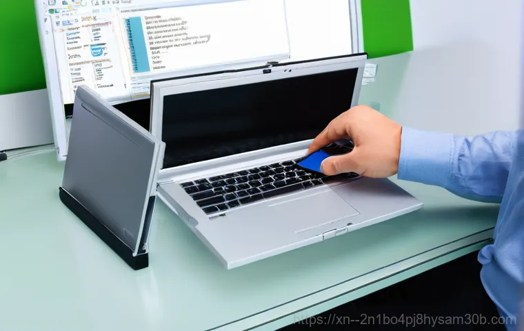영등포구 윈도우7 windows7 재설치 포맷  초기화 - A person, appearing frustrated and slightly exasperated, sits in front of an older desktop computer ...