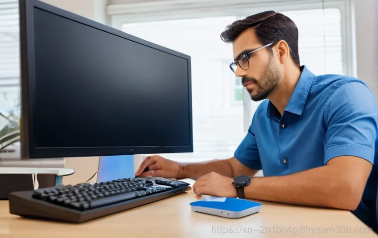 난향동 중고컴퓨터 pc 출장판매설치 - A professional and friendly computer technician, wearing a clean, branded polo shirt, is expertly se... 난향동 중고컴퓨터 pc 출장판매설치 - A professional and friendly computer technician, wearing a clean, branded polo shirt, is expertly se...