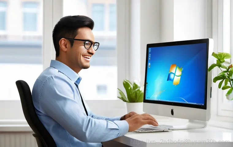 탄벌동 윈도우7 windows7 재설치 포맷  초기화 - **Prompt 2: The Critical Phase of Windows 7 Installation and Disk Partitioning**
    A close-up, dyn...