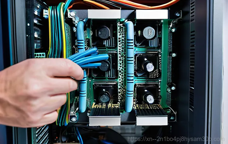 영천동 파워조립 및 교체수리 - A close-up shot of a modern desktop computer in a home office setting. The computer's screen is comp...
