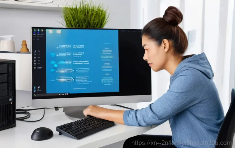 화전동 KMODE_EXCEPTION_NOT_HANDLED - **Prompt:** A skilled and focused computer technician, gender-neutral, wearing a professional yet co...