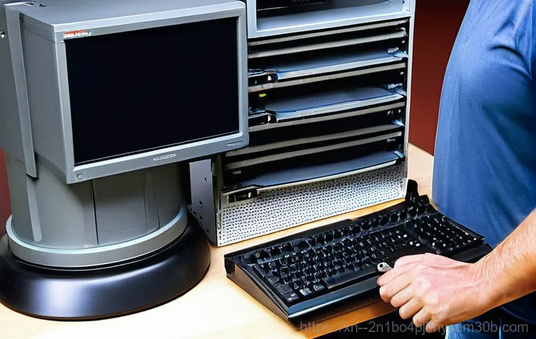 본동 INTERNAL_POWER_ERROR - **Prompt 1: The Frustration of a Blue Screen**
    A person, appearing distressed and frustrated, si...