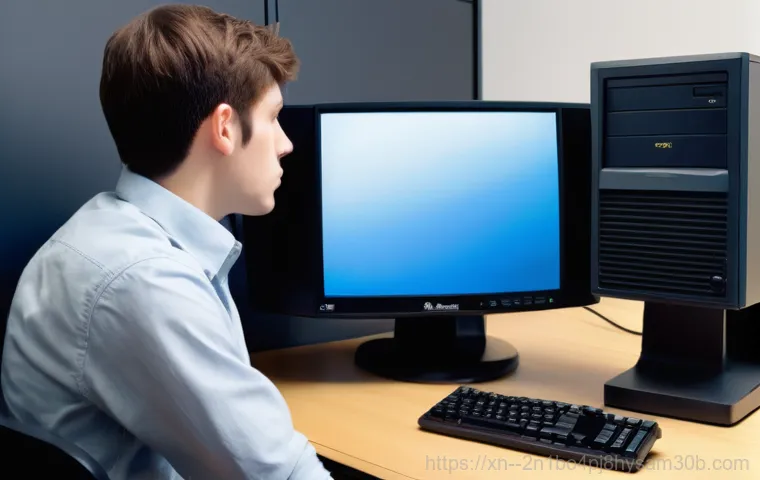 연지동 HARDWARE_FAILURE - A close-up shot of the inside of an open desktop computer case. Thick layers of dust are visibly cli...