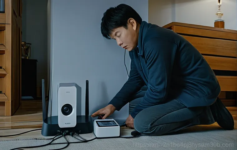 광희동 케이블연결확인 - An expert internet technician, dressed in a professional work uniform, is meticulously inspecting an...