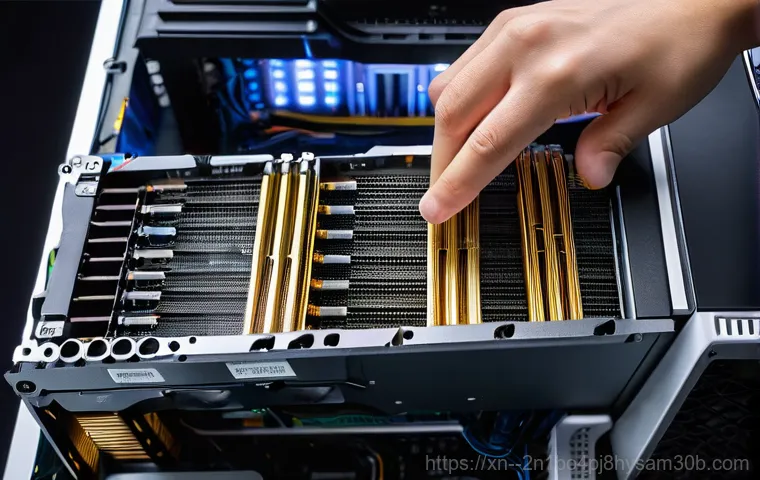 홍지동 모니터화면 안나옴 - **Prompt:** A close-up shot of a person's hands carefully checking the back of a desktop computer an...