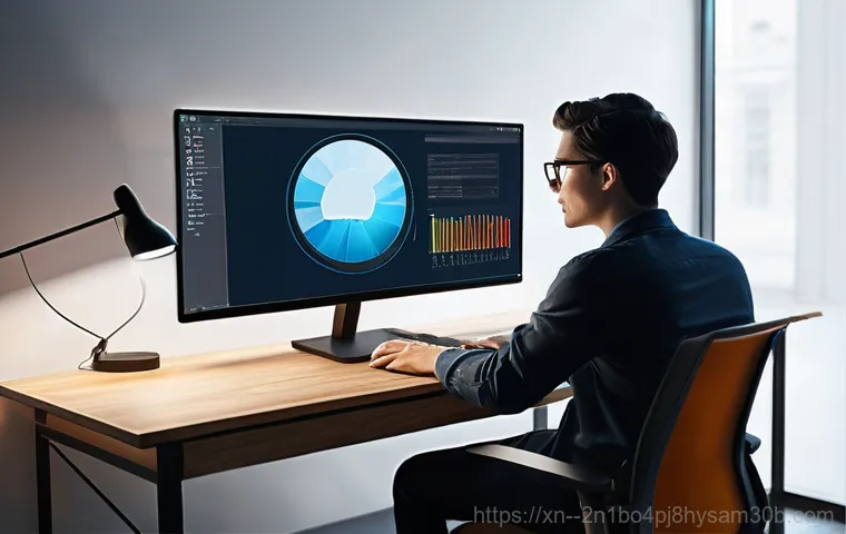 홍지동 모니터화면 안나옴 - **Prompt:** Inside a desktop computer tower, a person's hands are delicately reinserting a RAM stick...