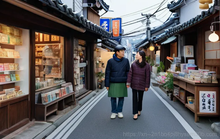 한남동 SOFTWARE_EXCEPTION - A warm and inviting scene depicting the discovery of a hidden gem in Hannam-dong. A young man in his...