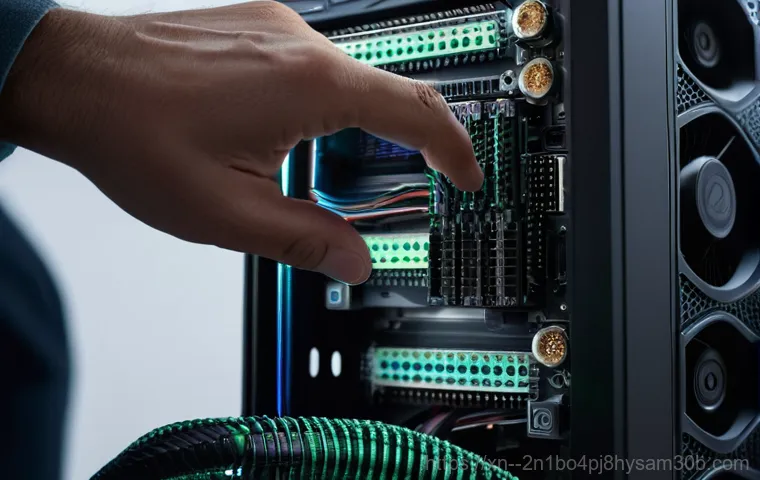 장지동 모니터화면 안나옴 - **Frustrated User Checking Cables:** A close-up shot of a person, appearing mildly frustrated, looki... 장지동 모니터화면 안나옴 - **Frustrated User Checking Cables:** A close-up shot of a person, appearing mildly frustrated, looki...